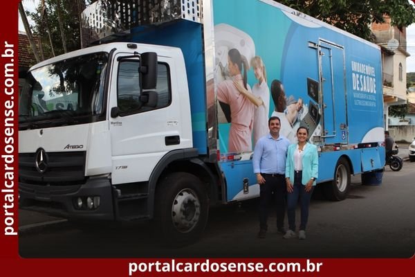 Cardoso Moreira recebe unidade móvel de saúde com exames de mamografia e ultrassonografia.