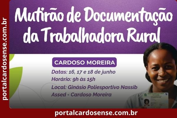 Cardoso Moreira recebe Mutirão de Documentação da Trabalhadora Rural