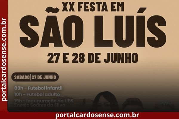 Cardoso Moreira se prepara para XX Festa de São Luís nos dias 27 e 28 de junho.